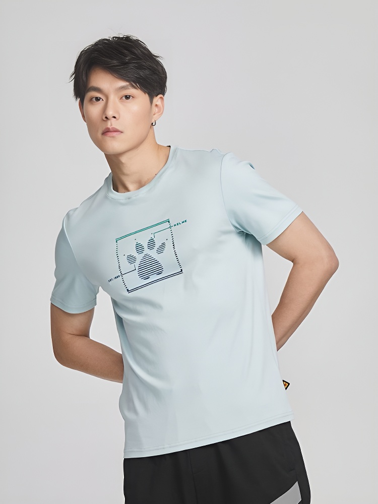 Футболка KELME Round Neck Short Sleeve T-Shirt Light Blue