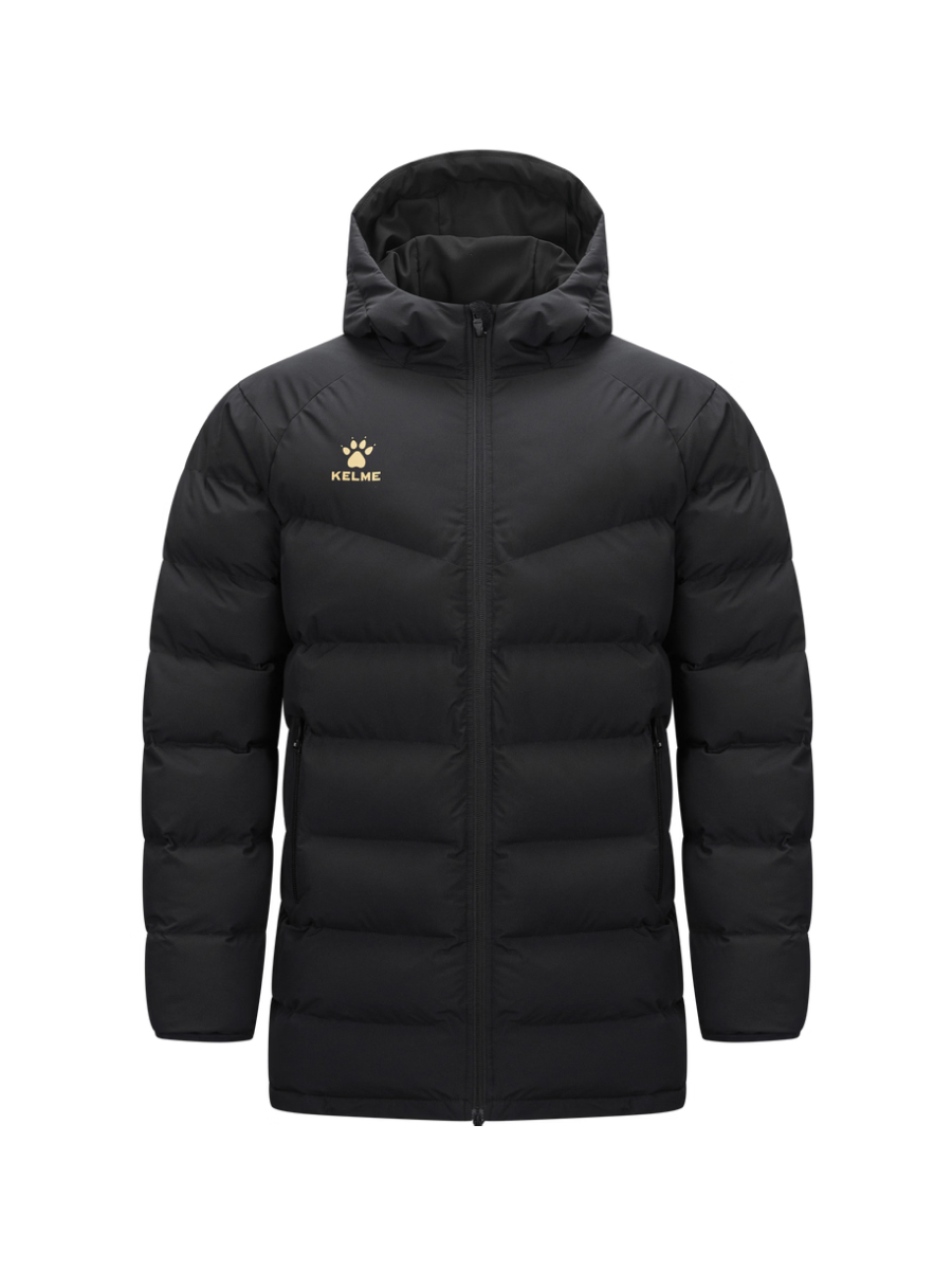 Пуховик KELME Hooded Mid Length Padded Jacket Black