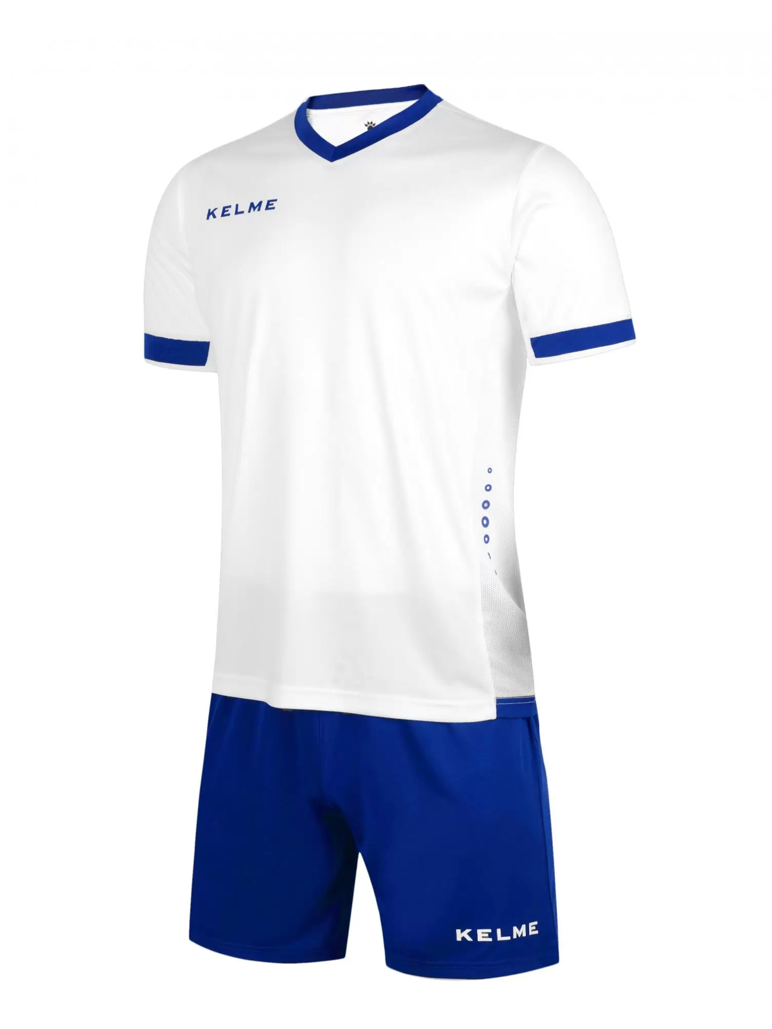 Детская футбольная форма KELME Short Sleeve Football Kid Set (White/Blue)