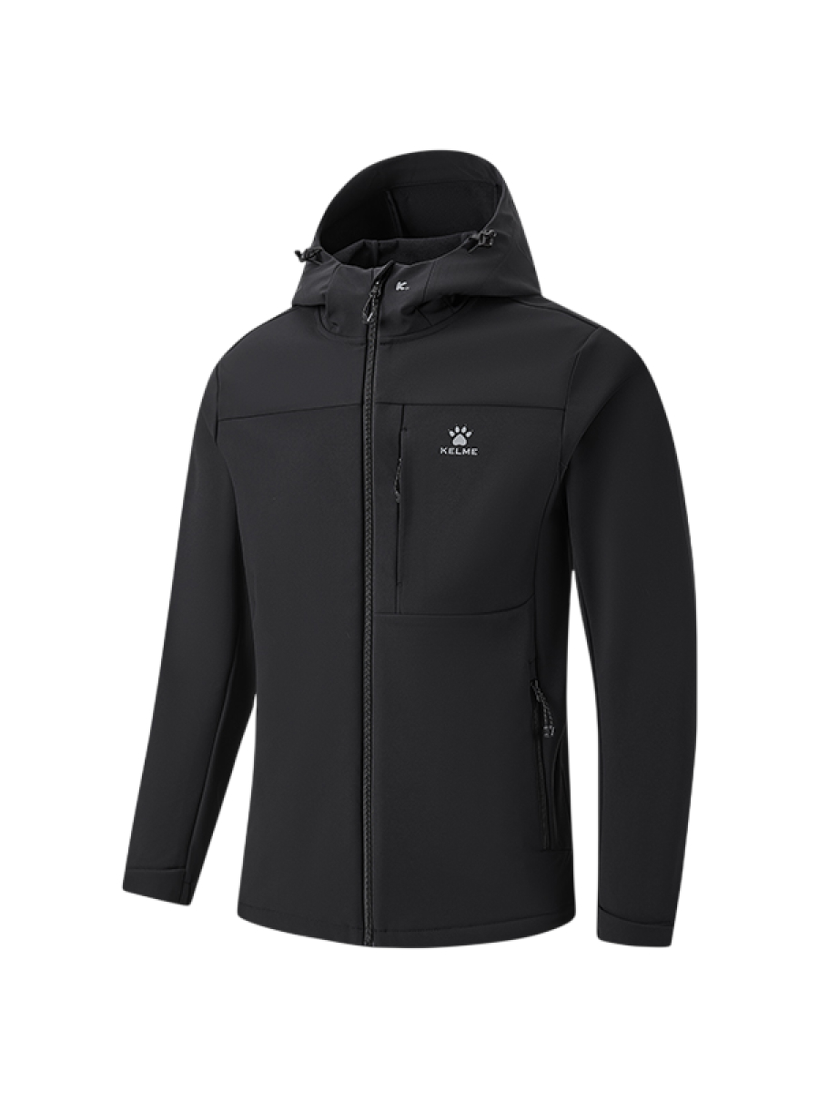 Демисезонная куртка KELME Hooded Fleece-lined Woven Coat Black