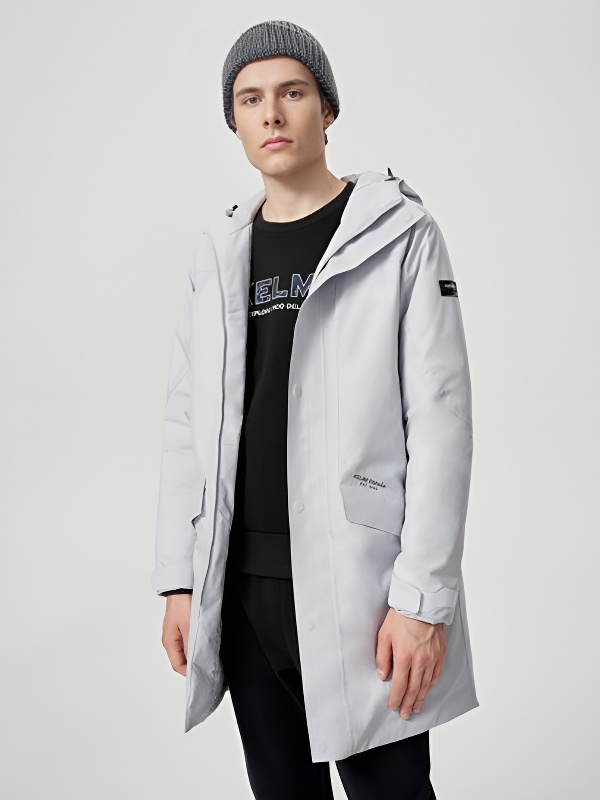 Пуховик KELME Mid-Length Down Jacket Grey