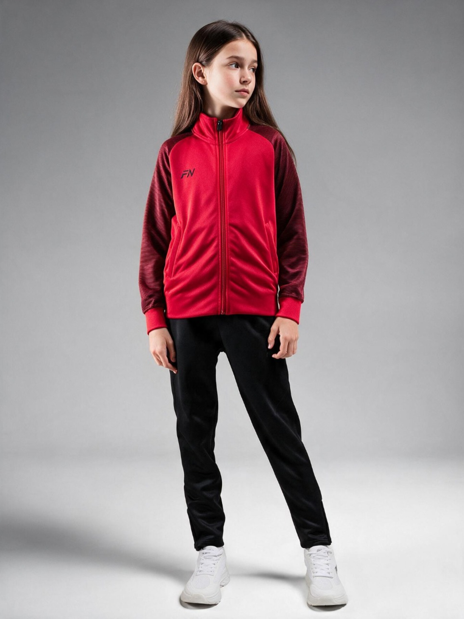 Спортивный костюм для девочек FN Dynamic Kids Girls (Red/Black)