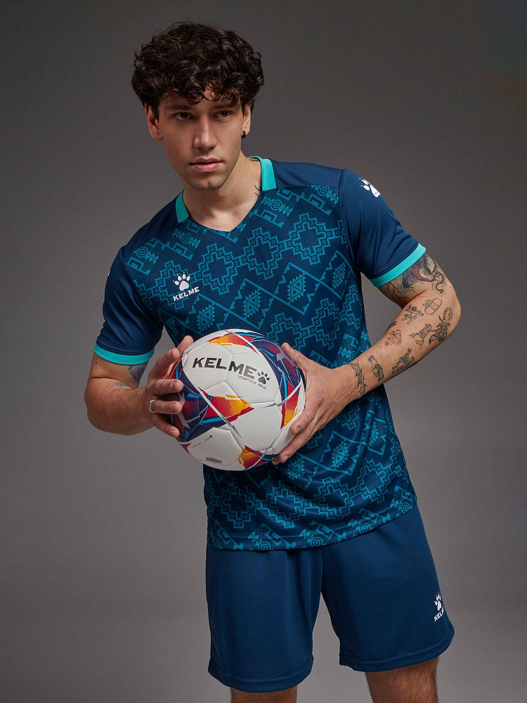 Футбольная форма KELME Short-Sleeved Football Suit Dark Blue