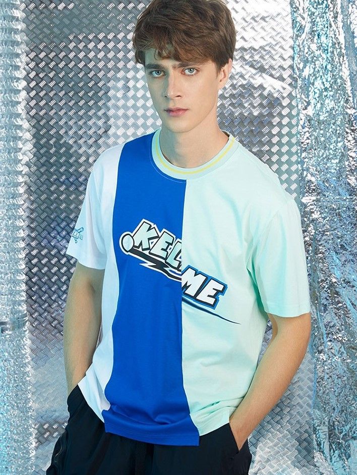Футболка KELME Round Neck Short T (Mint/Blue)