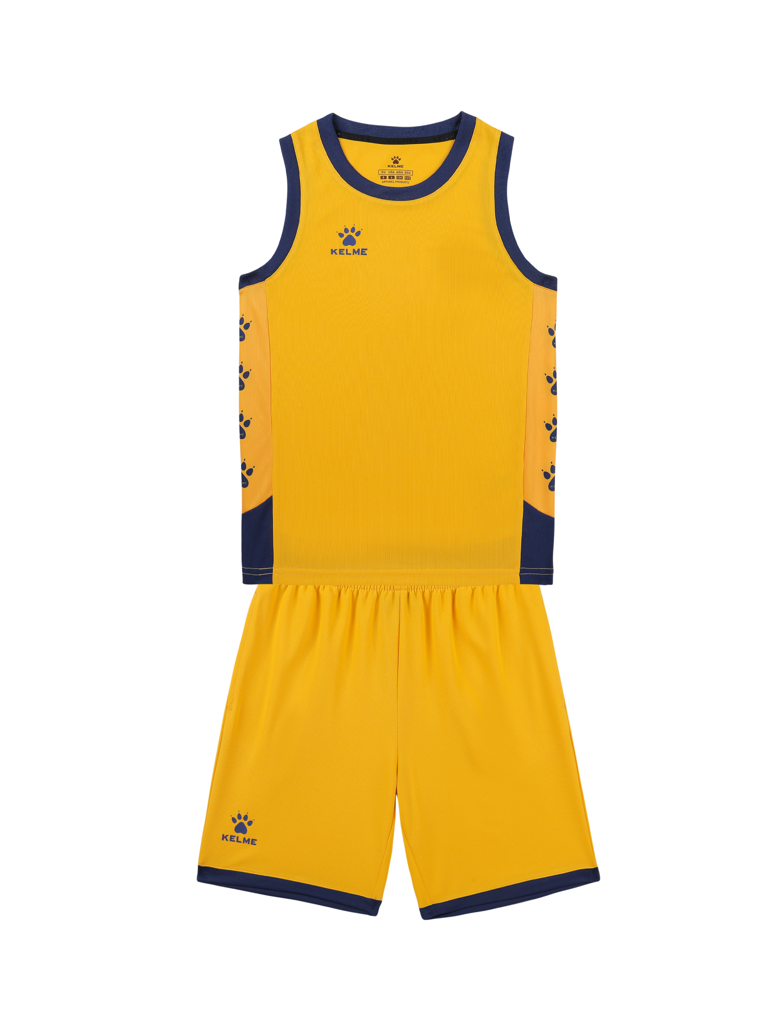 Детская баскетбольная форма KELME Children's Basketball Uniform Yellow