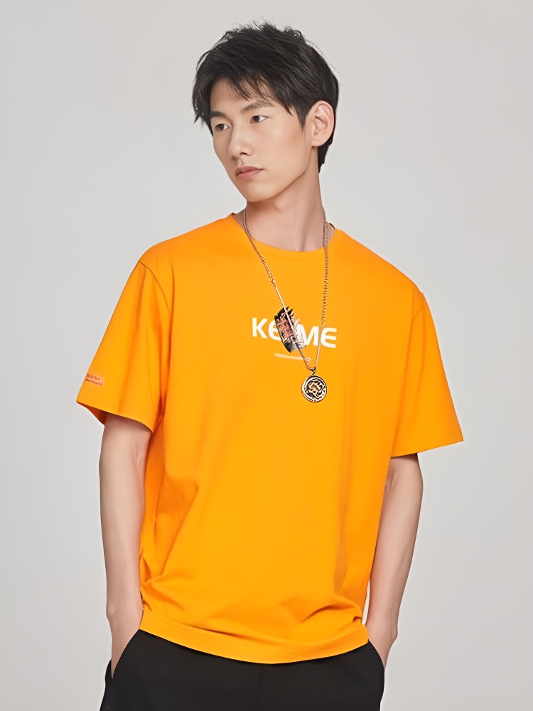 Футболка KELME Round Neck Short Sleeve T-Shirt Orange