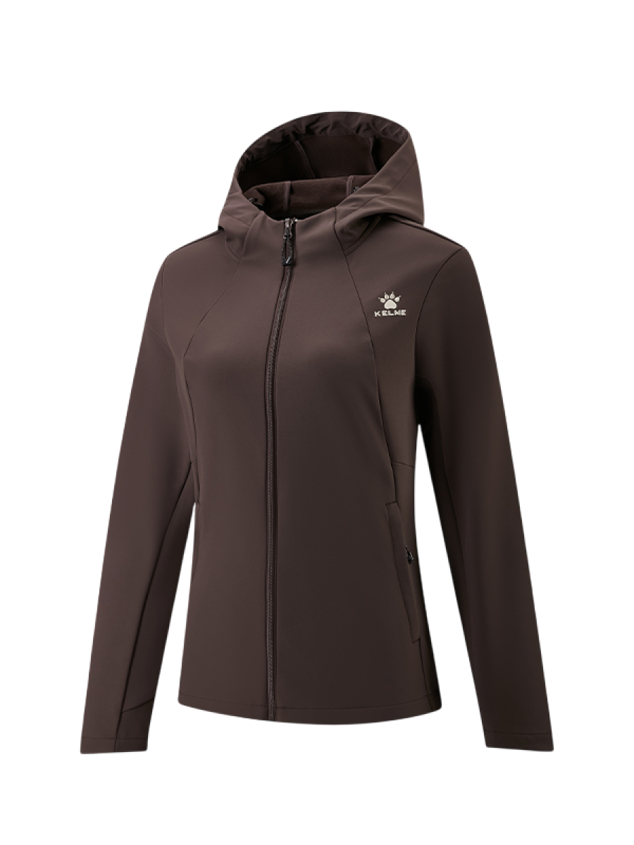 Демисезонная куртка KELME Hooded Fleece-Lined Woven Coat Dark Brown