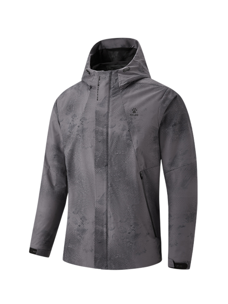 Демисезонная куртка KELME Hooded Woven Jacket Grey