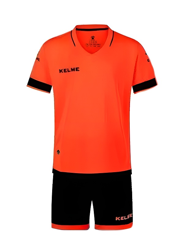 Детская футбольная форма KELME Short Sleeve Football Uniform (Orange/Black)