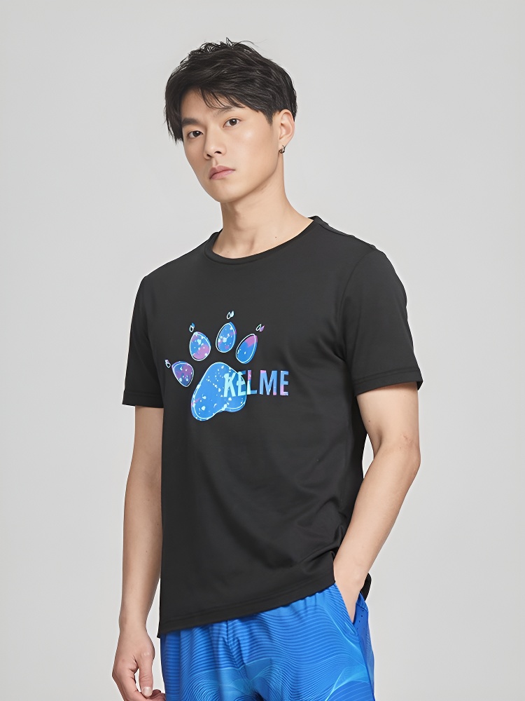 Футболка KELME Round Neck Short Sleeve T-Shirt Black