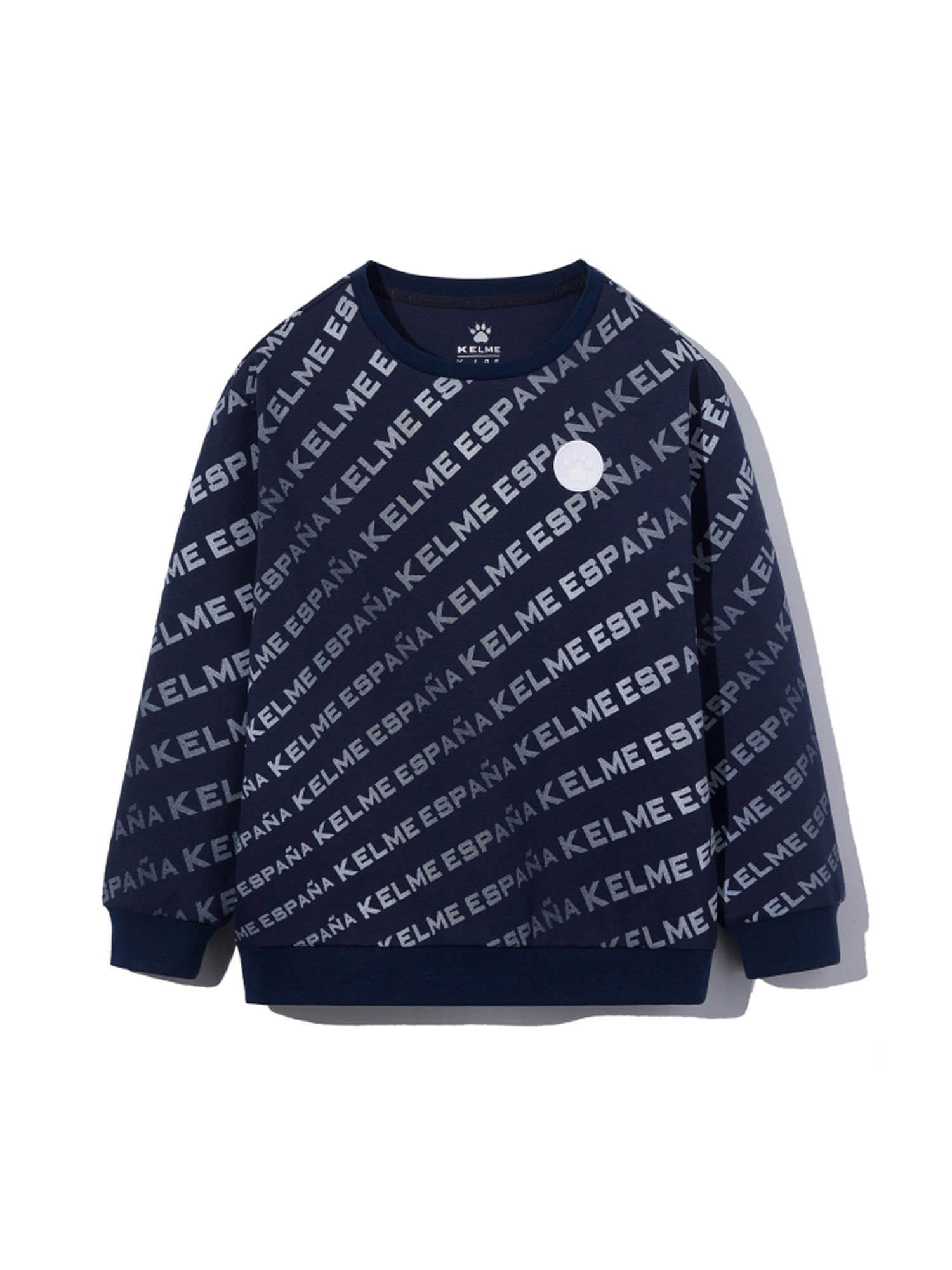 Детский свитшот KELME Round Neck Sweater Dark Blue