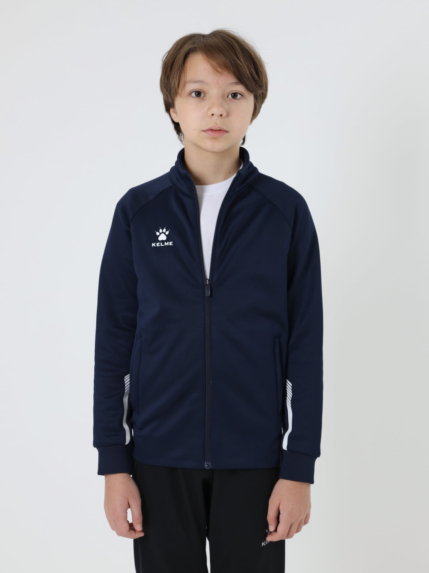 Детская олимпийка KELME Children's Knitted Jacket (fleece) Dark Blue