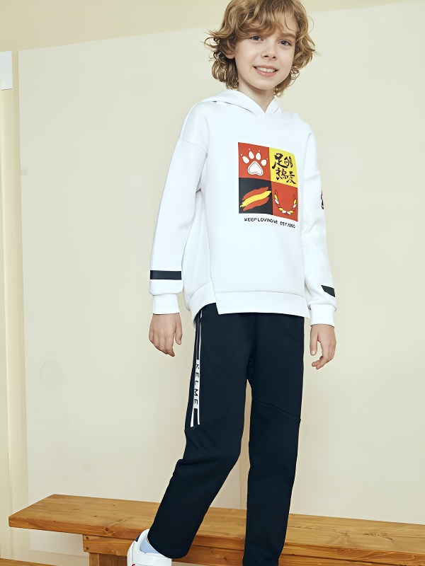 Детское худи KELME Boys Hooded Sweatshirt White