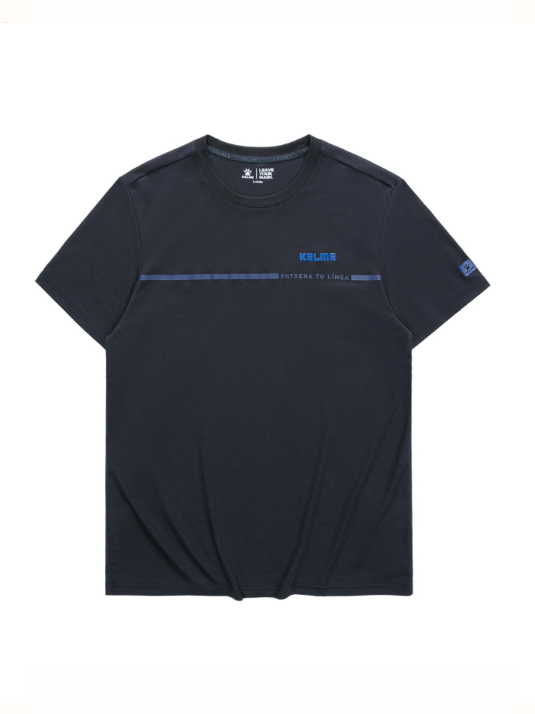 Футболка KELME Round Neck Short Sleeve T-Shirt Kid Blue