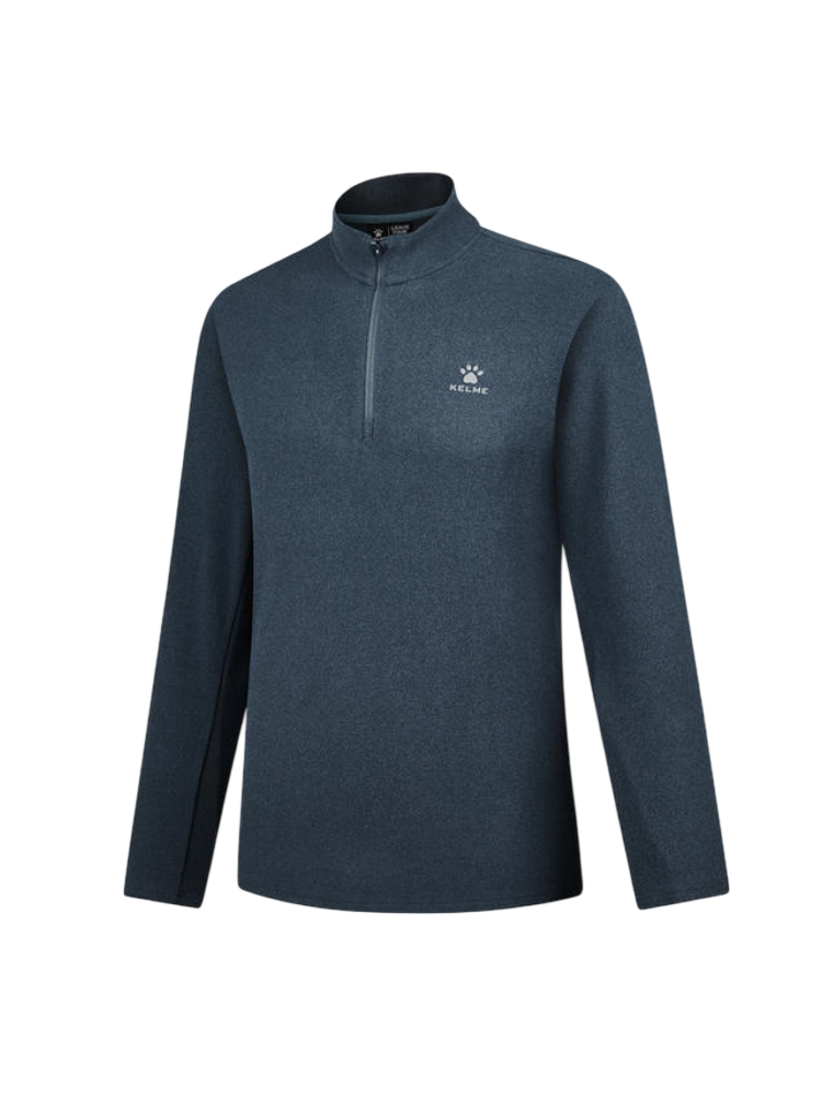 Олимпийка KELME Half Placket Long Sleeve T-Shirt Blue