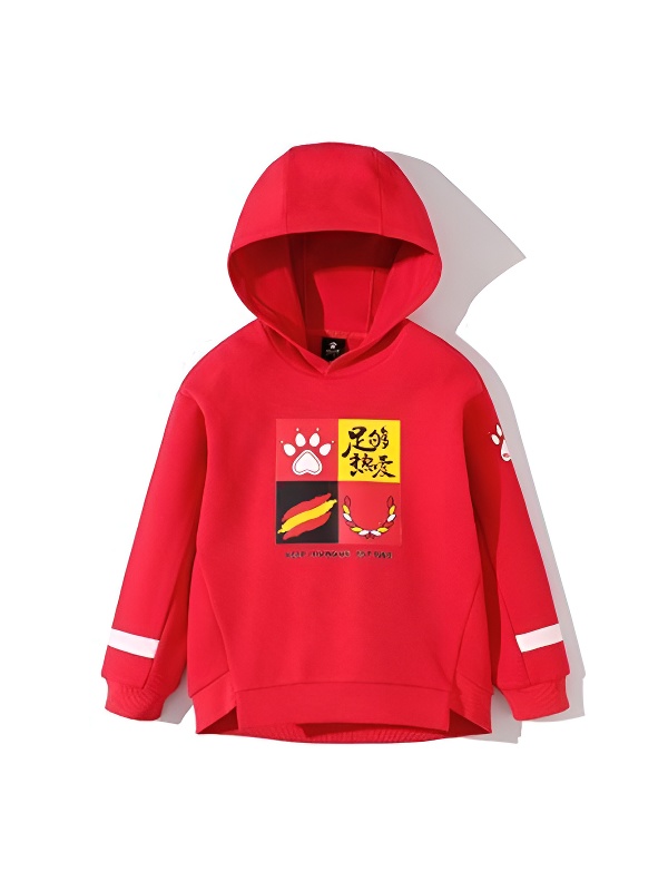 Детское худи KELME Boys Hooded Sweatshirt Red
