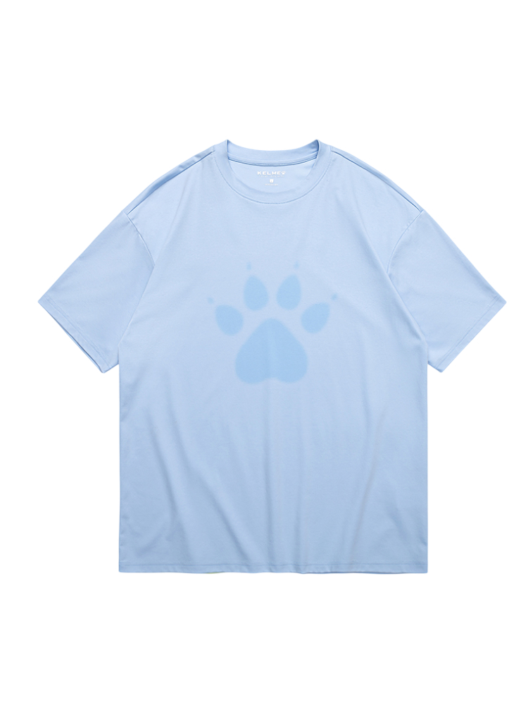 Футболка KELME Round Neck Short Sleeve T-shirt Light Blue