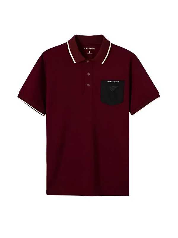 Футболка-поло KELME Short Sleeve Polo Shirt Burgundy