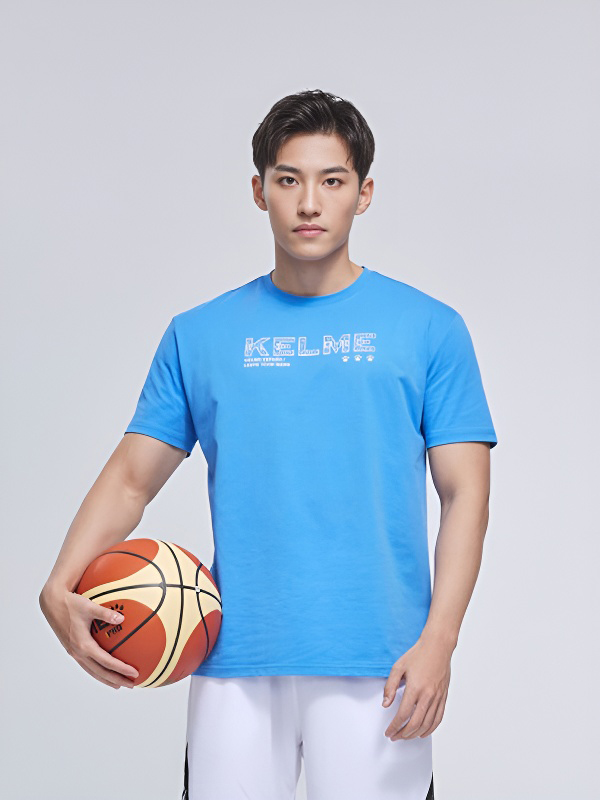 Футболка KELME Crew Neck T-shirt Light Blue