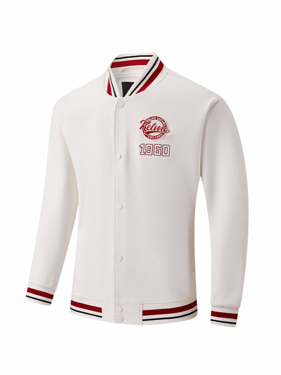 Бомбер KELME Knitted Baseball Jacket White
