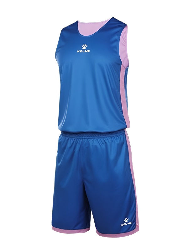 Детская баскетбольная форма KELME Children's Double-Sided Basketball Uniform (Blue/Pink)