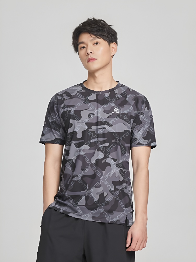 Футболка KELME Round Neck Short Sleeve T-Shirt Dark Grey