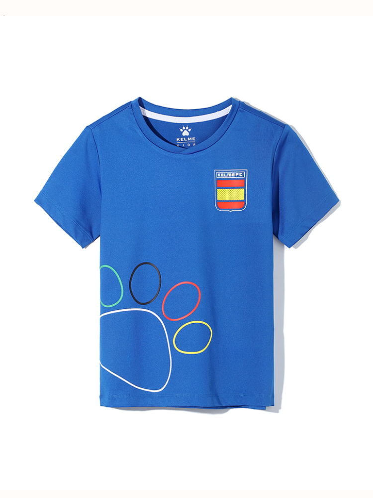 Детская футболка KELME Boys Short Sleeve T-Shirt Blue
