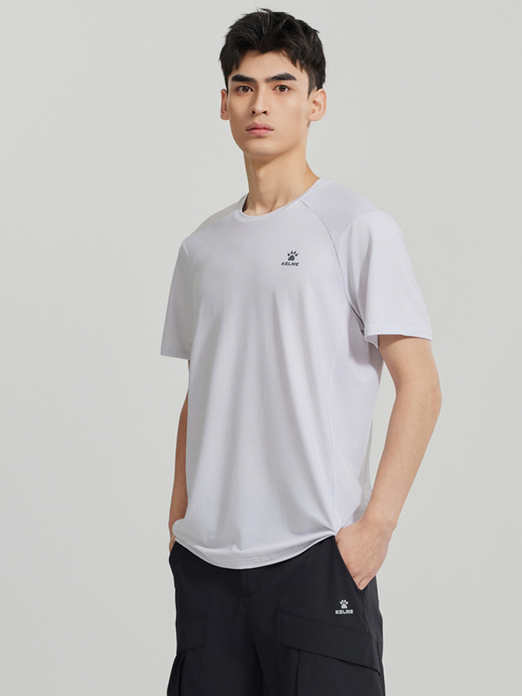 Футболка KELME Round Neck Short Sleeve T-Shirt Grey