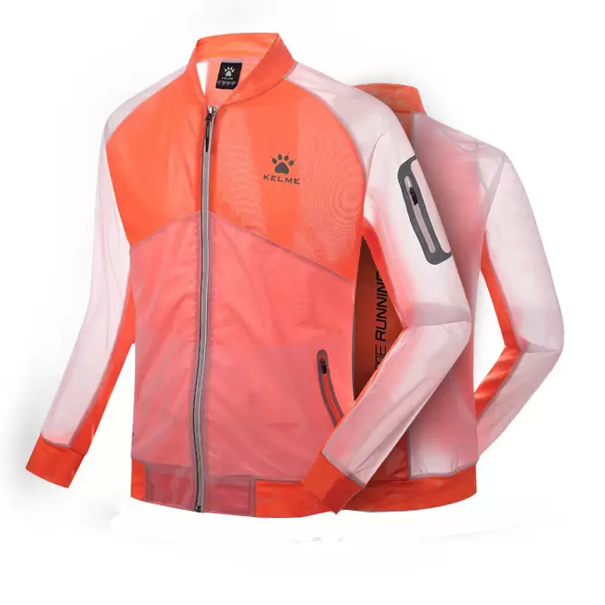 Ветровка KELME Men Running Jacket (Orange/White)