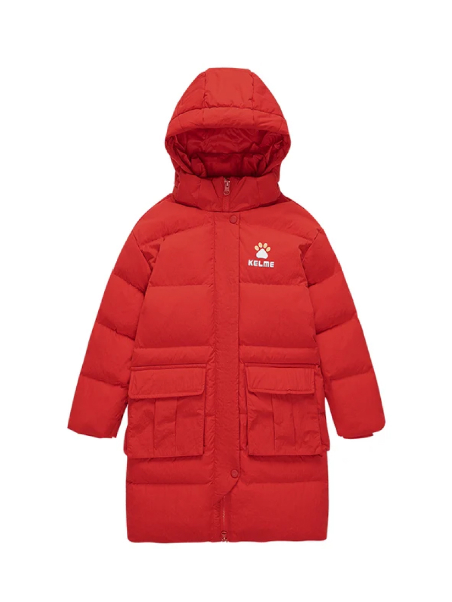 Детский пуховик KELME Mid Length Down Jacket Red
