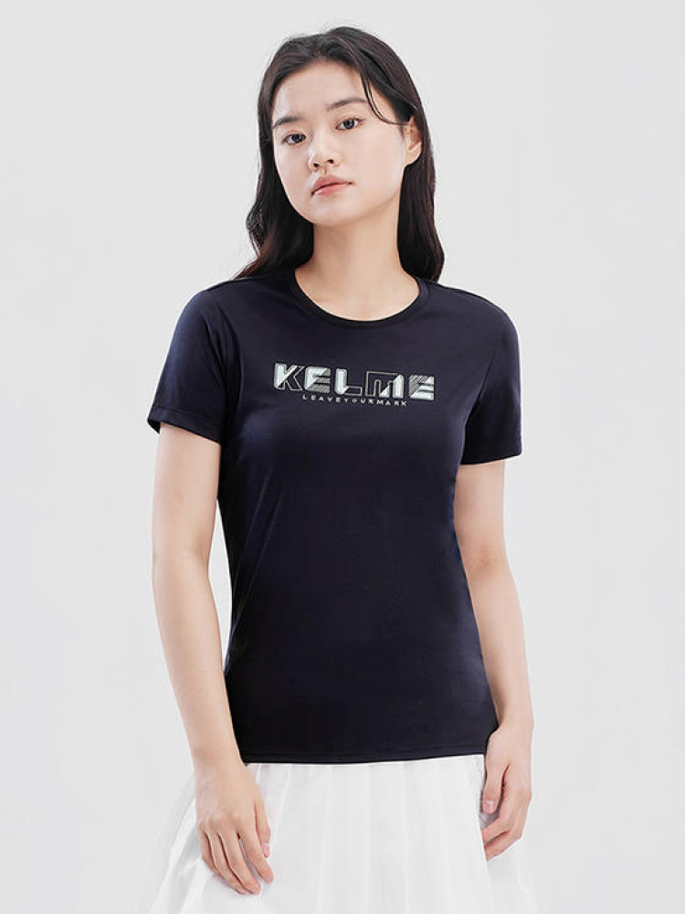 Футболка KELME Round Neck Short Sleeve T-Shirt Dark Blue