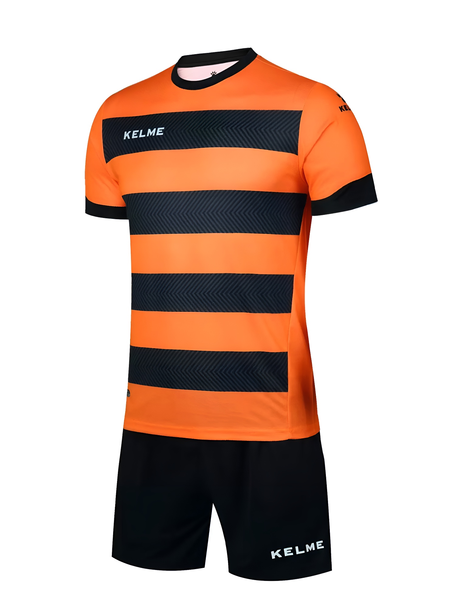 Детская футбольная форма KELME Short Sleeve Football Uniform (Orange/Black)