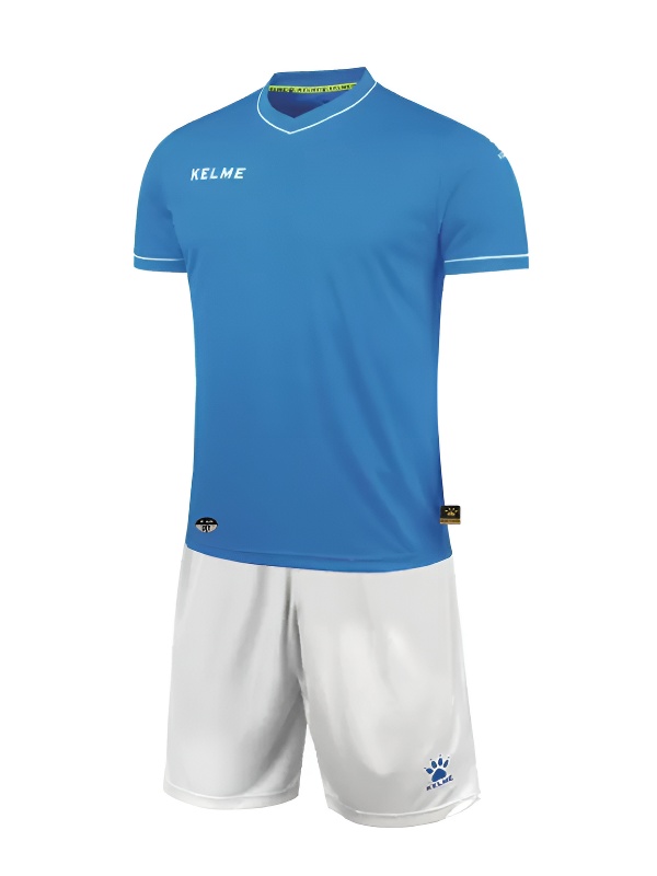 Детская футбольная форма KELME Short Sleeve Football Kid Set (Light Blue/White)