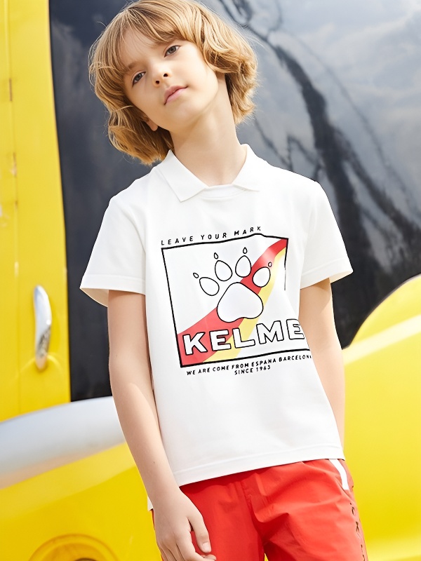 Детская футболка KELME Boys Short Sleeve T-Shirt White