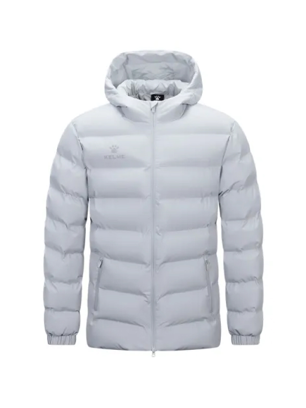 Пуховик KELME Hooded Short Cotton Jacket Light Gray