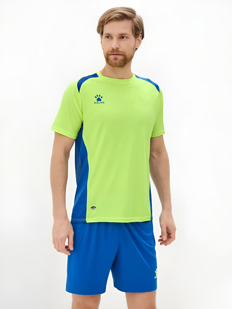 Футбольная форма KELME Short Sleeve Football Set (Light Green/Blue)