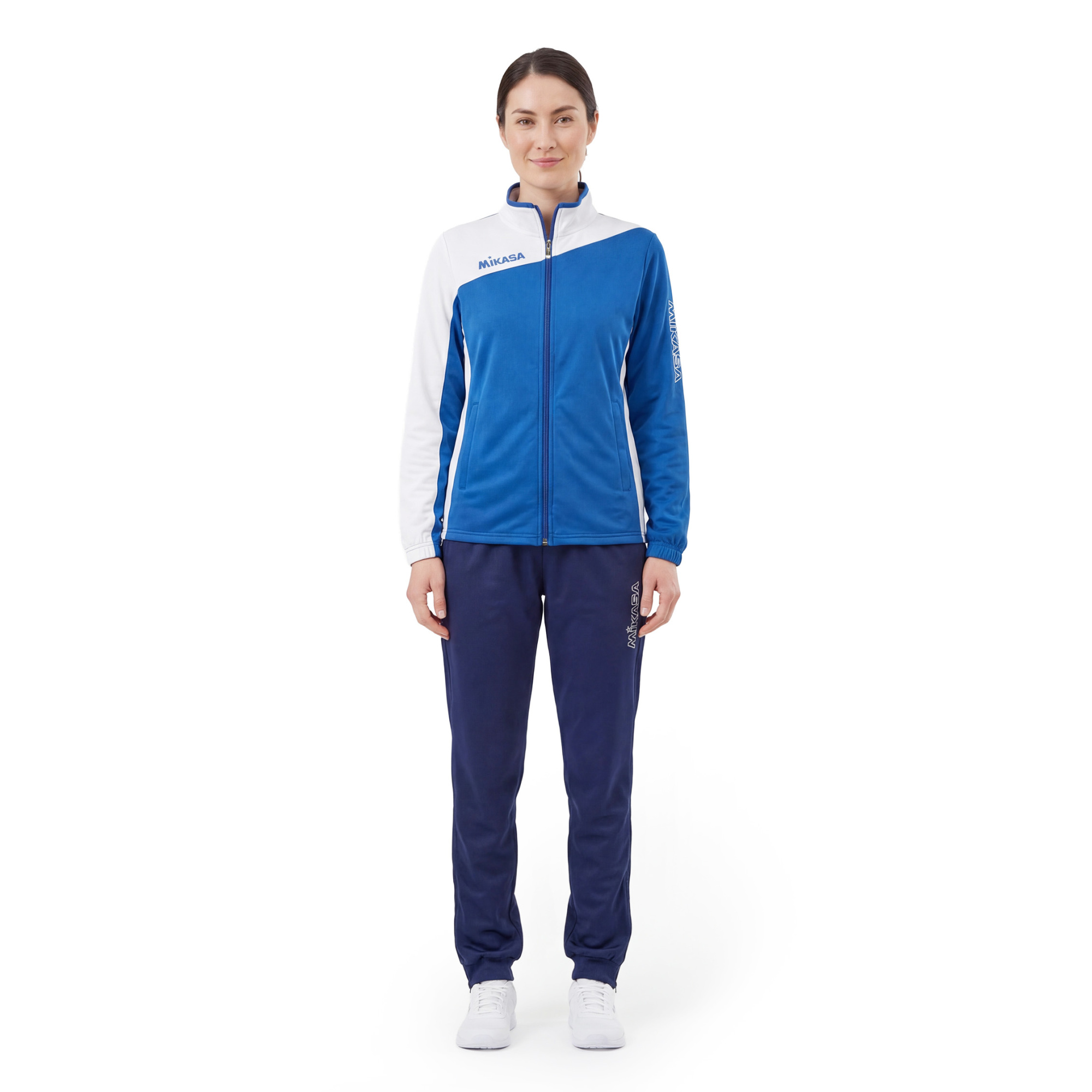 Костюм спортивный жен. MIKASA MT636/751-025-L, р. L, 100% полиэстер, сине-белый