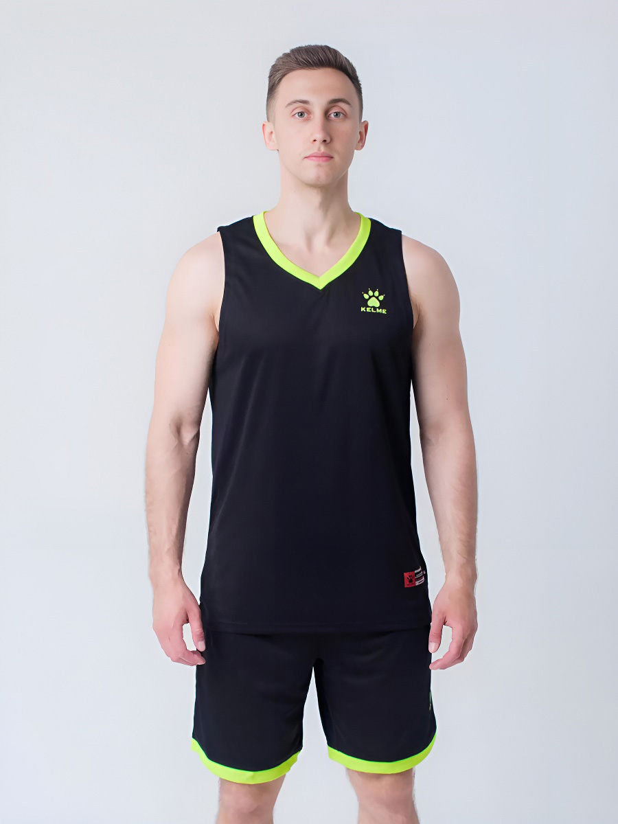 Баскетбольная форма KELME Basket Set (Black/Neon)