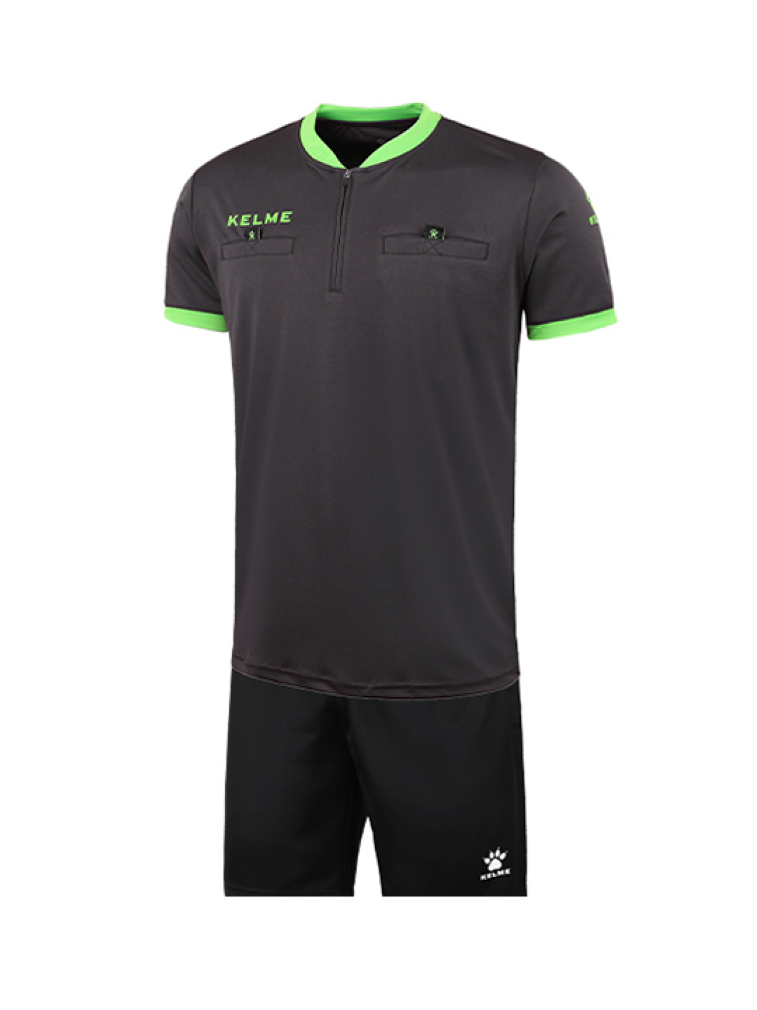 Судейская форма KELME Short Sleeve Refree Set Dark Grey