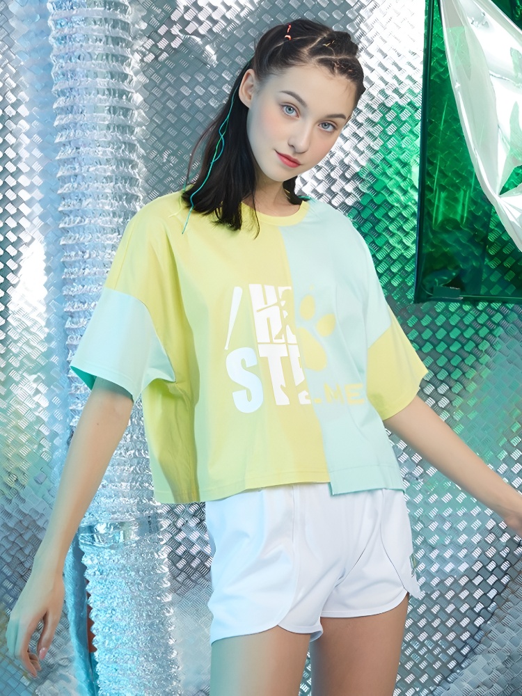 Футболка KELME Round Neck Short T (Yellow/White)