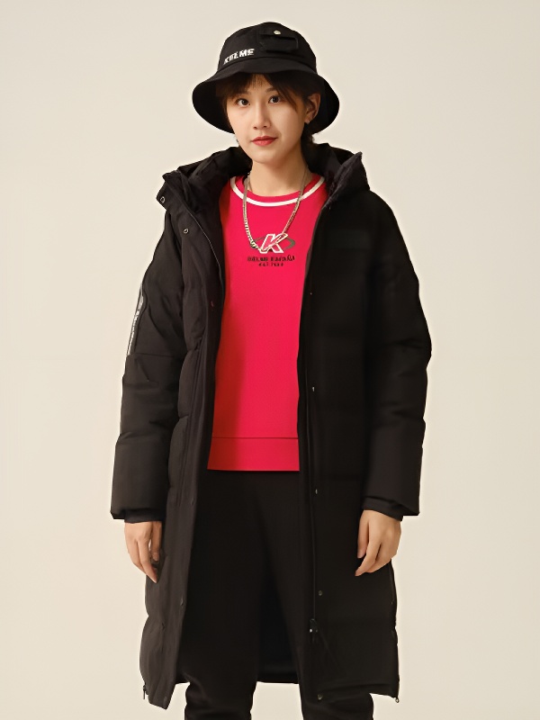 Пуховик KELME Long Down Jacket Black