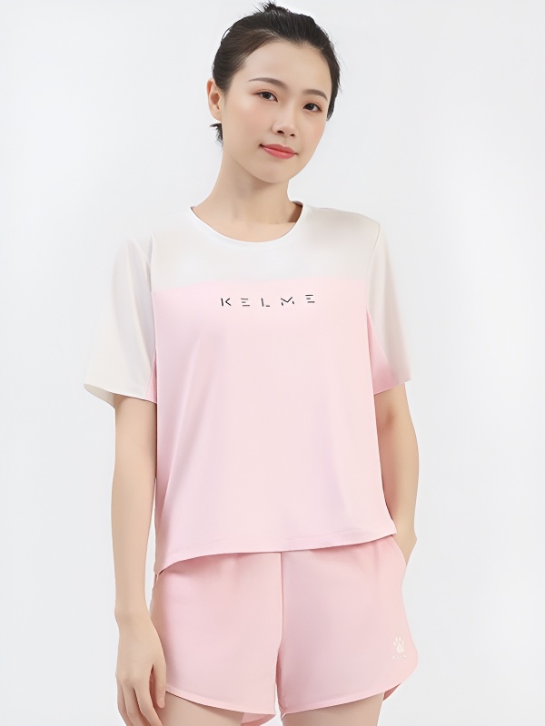 Футболка KELME Round Neck Short Sleeve T-Shirt Light Pink