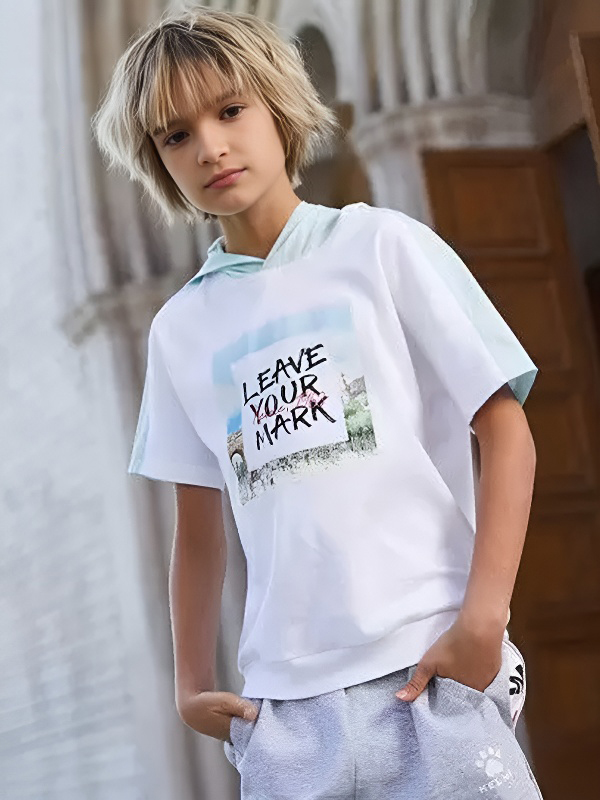 Детская футболка KELME Boys Short Sleeve T-Shirt White