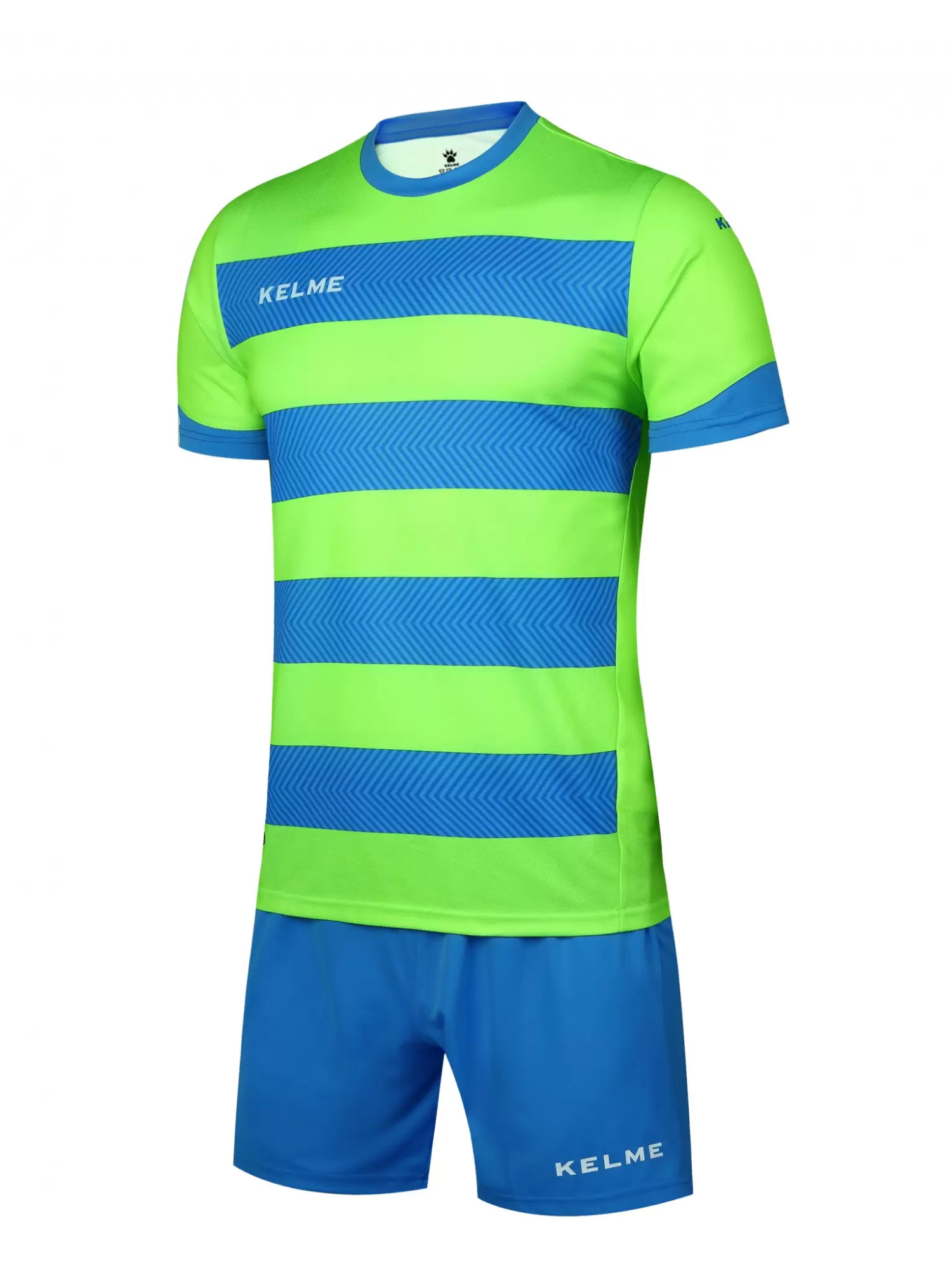 Футбольная форма KELME Short Sleeve Football Set (Light Green/Blue)