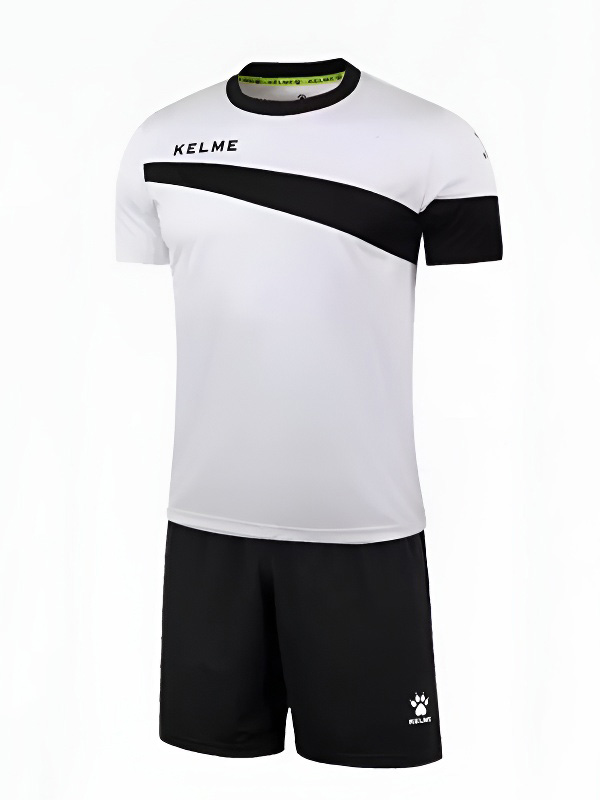 Детская футбольная форма KELME Short Sleeve Football Set (White/Black)
