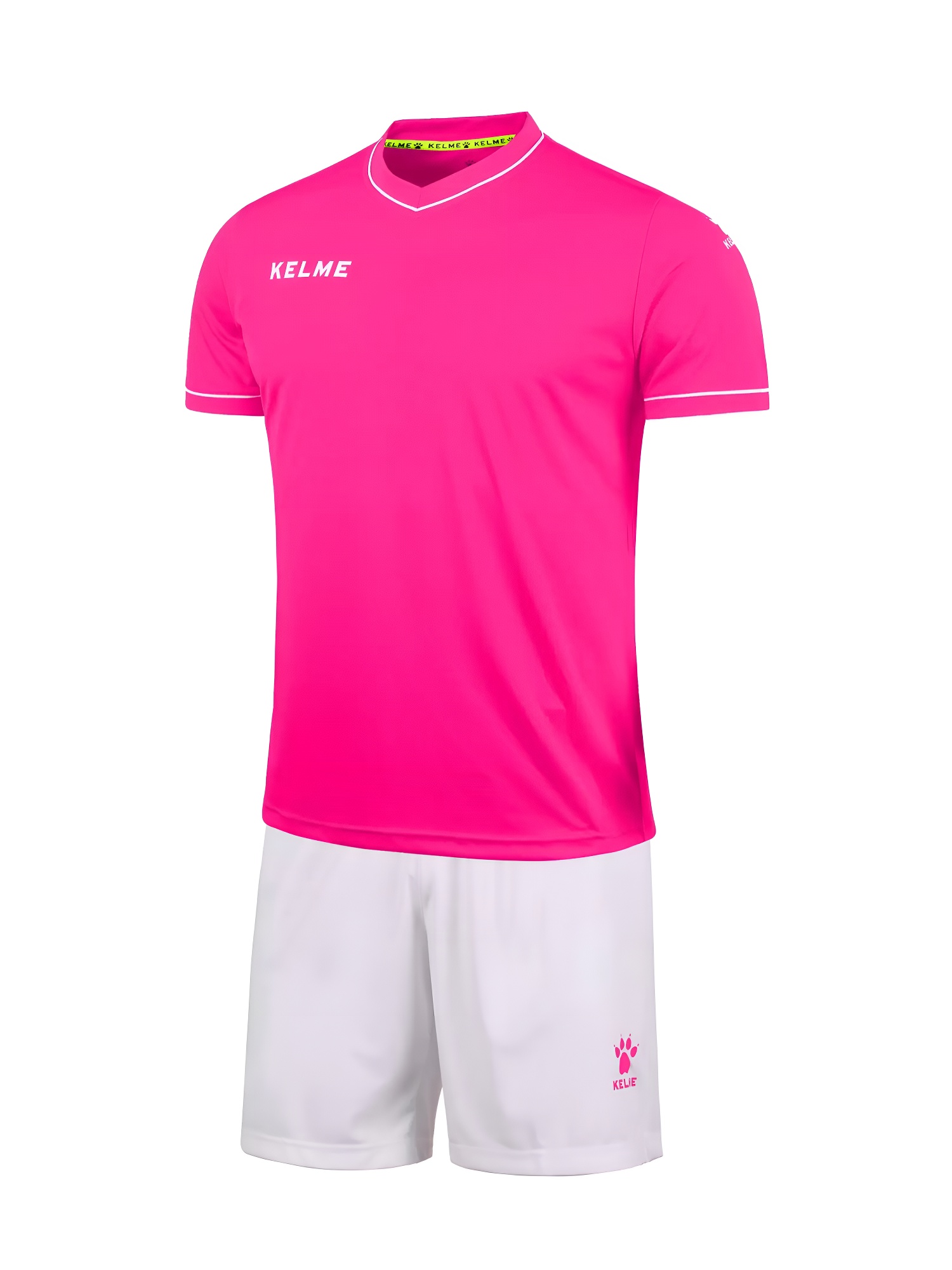Детская футбольная форма KELME Short Sleeve Football Kid Set (Pink/White)
