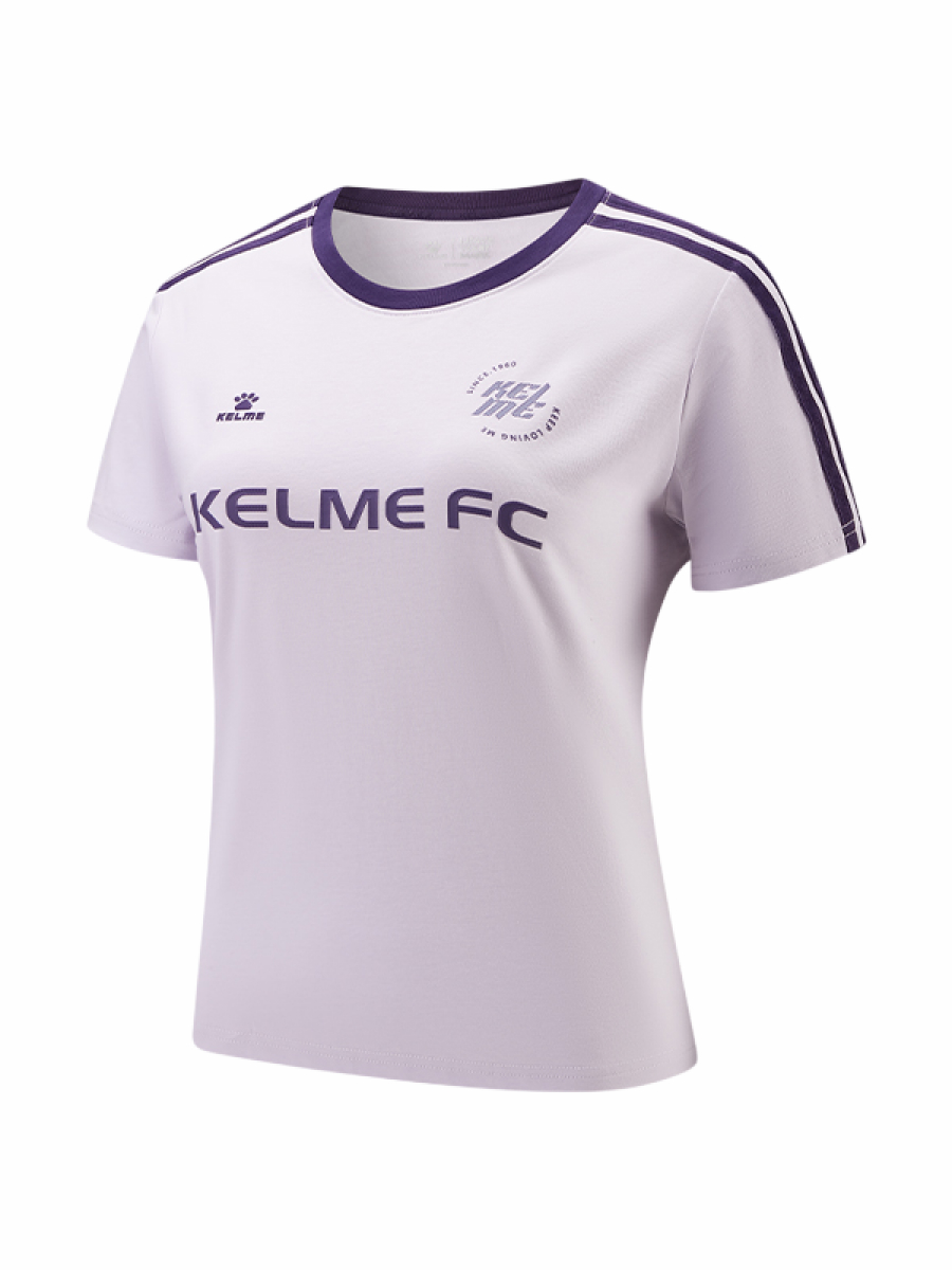 Футболка KELME Crew Neck Short-Sleeved T-Shirt Light Purple