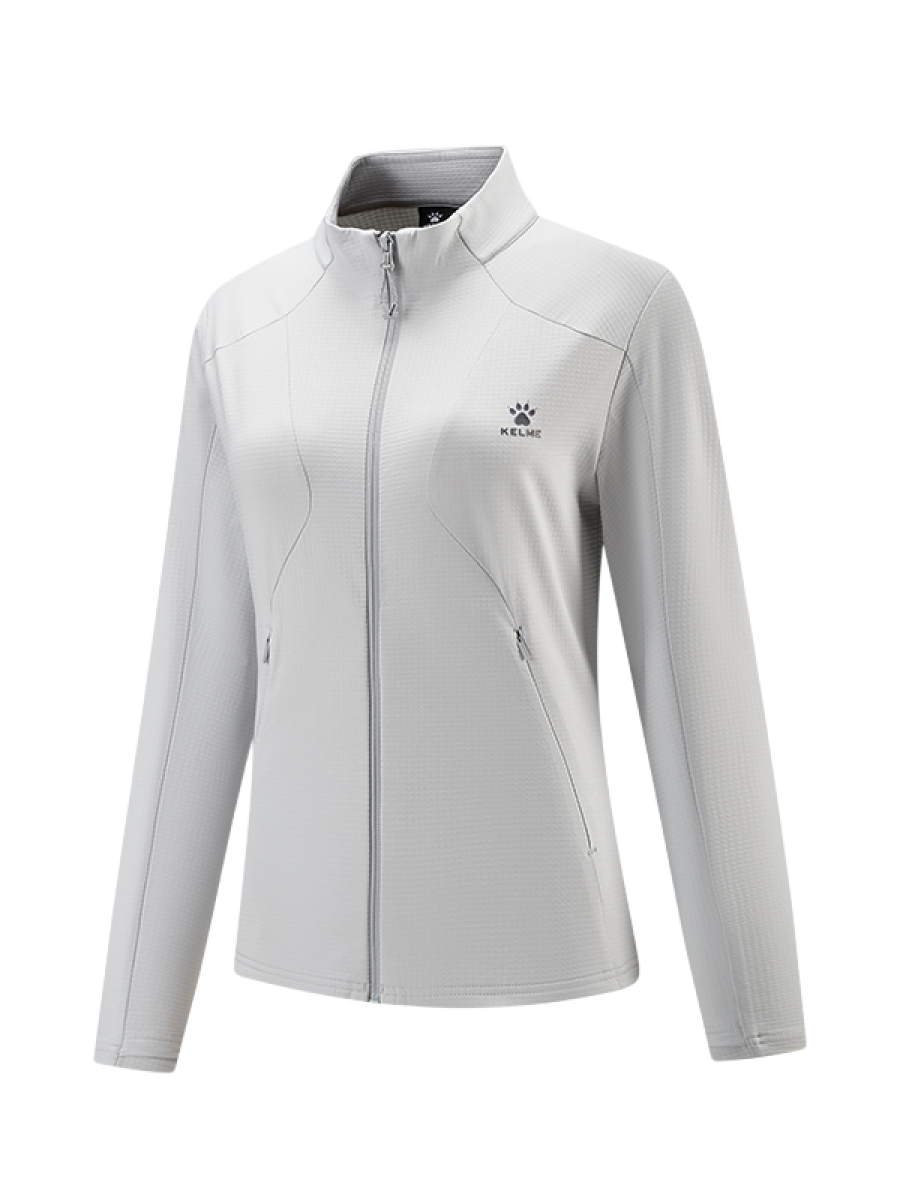 Толстовка KELME Stand-Up Collar Knit Cardigan Grey