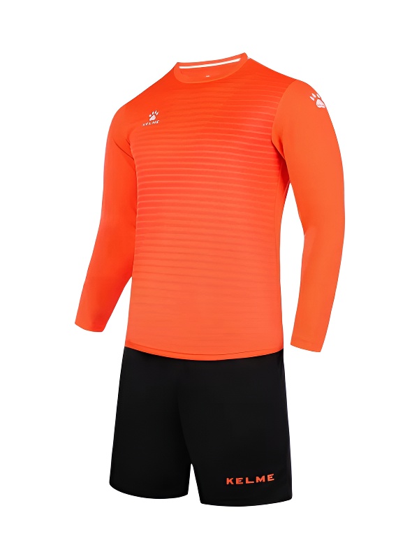 Детская футбольная форма KELME Long-Sleeved Football Suit (Orange/Black)