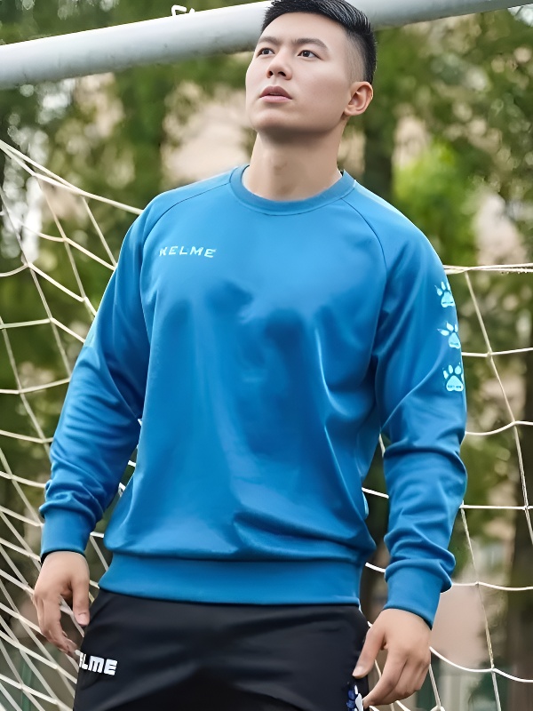 Свитшот KELME Knitted Crew Neck Sweatshirt Light Blue